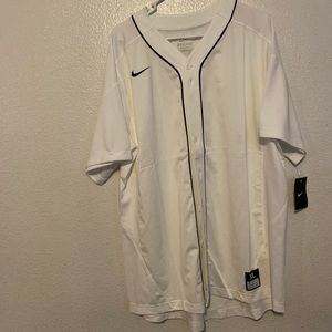 Plain White Nike Baseball Jersey